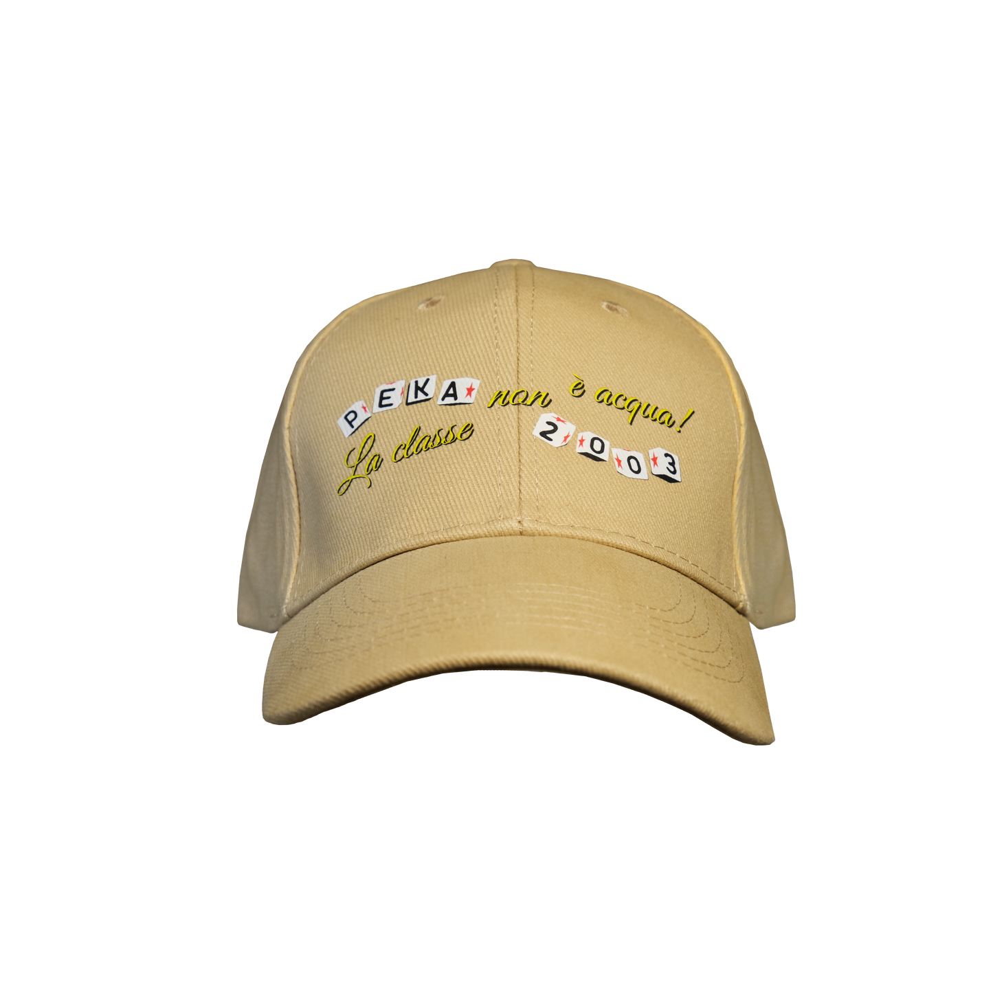 Czapka z daszkiem "La classe non è acqua" - beżowa