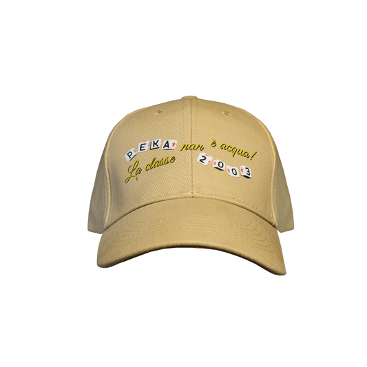 Czapka z daszkiem "La classe non è acqua" - beżowa